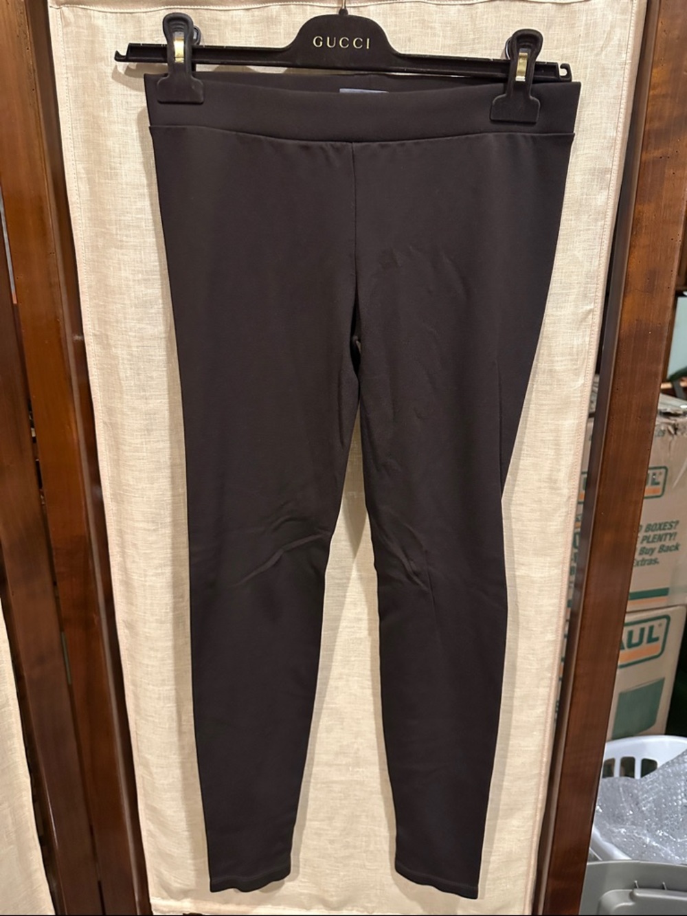Vince Solid Brown Pull-On Leggings
